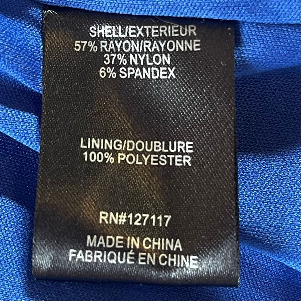 Badgley Mishcka Blue Drop Waist Long Sleeve Dress Sz 12 - Picture 10 of 10